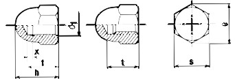 Din 1587 Brass Acorn Nut